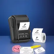 Bluetooth Label Maker Machine w/Tape, Waterproof Wide Labels, Versatile App
