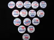 Philadelphia Phillies buttons flat back or pin badge cabochons embellish magnets