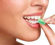 JKH Mint Flavor Portable Disposable Mini Toothbrush - 6pcs/Pack, Travel Essentials, Sugar-Free, Fluoride, Green