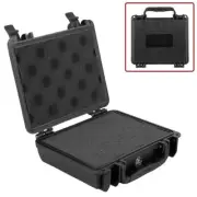 Weatherproof Hard Case Storage Dry Box w/ Customizable Foam 7" x 6" x 2" Black