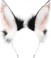 Gothic Plush Furry Wolf Ears Headband Animal Cosplay Halloween Costume Accessories