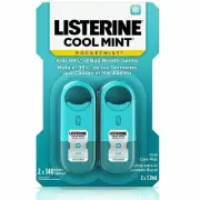 Listerine Pocketmist Oral Care Bad Breath Mist Spray Cool Mint 2 x 7.7ml 12 Pack