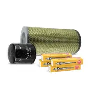 NGK Glow Plug & NTK Air Oil Filter Kit for Toyota Hiace LH184R 3.0L 5L 2000-2005