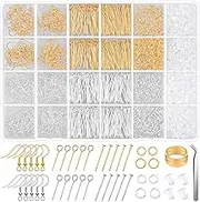 Hypoallergenic Earring Making Kit, modacraft 2000Pcs Earring Making Supplies Kit with Hypoallergenic Hooks, Earring Findings, Backs, Pins Jump Rings for Jewelry Making Supplies
