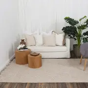 Brand Ventures Diego Geometric Brown Wool Rug DIEG04