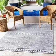 Mark&Day Outdoor Rugs, 5x7 Antibes Global 5'3" x 7'7" 0309 - Black