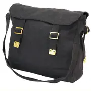 Biker Motorcycle Messenger Web Black Shoulder Bag Haversack Large