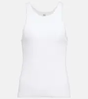 [Toteme] Toteme Cotton-blend jersey tank top AU 8 white