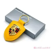 在飛比找Yahoo!奇摩拍賣優惠-德國進口PORSCHE保時捷鑰匙扣卡宴匙扣保時捷真皮鑰匙扣 