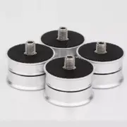 4x Aluminium Speaker Isolation Stand Feet Steel Ball Damping Amplifier Base Pads