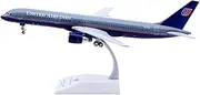 Pre-Built Model Aircraft 21CM Scale Finished Model Collectible Aircraft 1/200 for United Airlines for Boeing B757-200 N537UA Miniature Airplane Model
