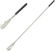 [AJinacious] Telescopic Shoe Horn, Shoe Horn Long Handle -31-64cm Telescopic Metal Shoe Horn Adjustable Length, Portable Long Handled Shoe Horn, Stainless Shoe Horn Long Handle For Seniors Men Women Kids, Black