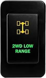 12V 3A ON-OFF Push button Switch 2WD LOW RANGE for Nissan PATROL GQ (1987~1997) GU Series 1 (1997~2001) AMBER GREEN