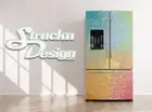 Triangles Shapes Colorful Geometric Fridge Freezer Wrap Side Door Vinyl Decal