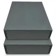 2 Pack Acid-Free Archival Storage Boxes with Metal Edges, 9.75x12.75 Inches