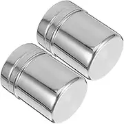 2pcs Stainless Steel Powder Jar Salt Sugar Pepper Shaker Dispenser for Kitchen Metal Shaker Bottle for Cookouts Picnics Camping