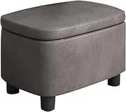 Bench with Padded Seat, Benches with Storage, Modern Foot Rest with Legs, for Living Room, Entryway, and Bedroom,Grey
