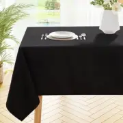 Square Table Cloth, Waterproof Anti-Scratch Polyester 54" x 54" Black