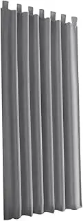Mipcase Farmhouse Window Drape Modern Grey Blackout Curtain for Bedroom Living Lightweight UV Blocking Elegant Sheer Drapes for Porch Decor