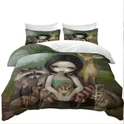 Fairytale Forest Snow White and Her Animal Friends Quilt Cover