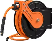 TA15B Retractable Air Hose Reel Wall Mount 3/8" X 50 Ft Hybrid Hose, Air Compres