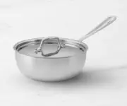 All-Clad D3 Stainless Steel 2 Quart Saucier With Lid