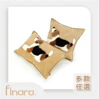 在飛比找momo購物網優惠-【Finara 費納拉】療癒毛孩．澳洲羊毛牛皮混搭設計抱枕(