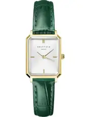 [Rosefield] The Octagon XS Croco Leather Watch in Green