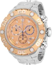 Invicta Men's 57mm Excursion Rose Gold High Polished Chrono Silver Watch 31617