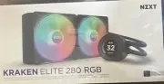 NZXT Kraken Elite RGB 280mm CPU Liquid Cooler (2 x 140mm Core Fans) Sealed