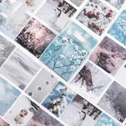 46pcs Journaling Sticker Kawaii Washi Sticker Snow Scenery Sticker For Scrapbooking Planner Diary Albums Notebook Letter Journal