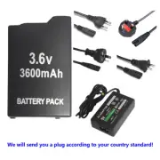 REPLACEMENT BATTERY + 5V charger FOR SONY PSP 1000 1001 1002 1003 1004 PSP-110