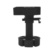 Hafele 100mm Black Adjustable Screw On Leg Set - 4 Pack