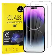 [2 PACK] For Apple iPhone 14 Pro Max Screen Protector Tempered Glass Screen Protector Film Guard