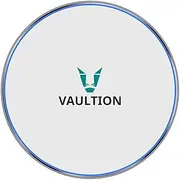 QI Certified Ultra Slim Fast Wireless Charging Pad | Compatible with Samsung S8/S8+/S7/S7 Edge/S6/S6 Edge and iPhone X, iPhone 8/8+ | Wireless Receivers Included | White | by Vaultion