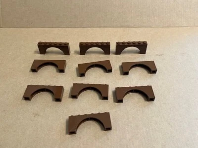 Lego New Old Brown Arches 1 x 6 x 2 lot 10