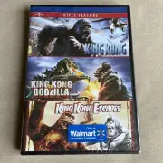 King Kong / Vs Godzilla / Escapes (DVD NEW 3-Film) Kaiju Monster Sci-Fi Action +