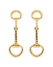 Capucine De Wulf Equestrian Snaffle Bit Earrings in 18K Gold Plated