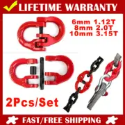 2Pcs/Set 6/8/10mm Hammerlock Chain Connector Joiner Chain 4x4 Chain Link Coupler