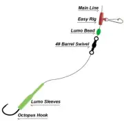 3 X Masterpro Reef & Snapper Running Fishing Rigs With Single Octopus 6/0 Hook