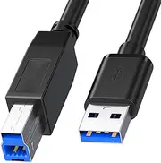 tunghey USB A to USB B 3.0 Cable, Type A to B Male Cable Compatible with Printers, Monitor, Docking Station, External Hard Drivers, Scanner, USB Hub and More Devices (1M)