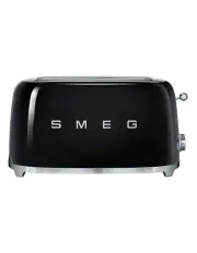 [Smeg] 50's Style 4 Slice Long-Slot Toaster in Black TSF02BLAU