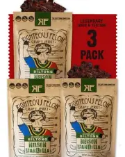 Righteous Felon Biltong Beef Jerky | South African Biltong Snack Packs for Ad...