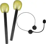 ERINGOGO Play Microphone Props Fake Toy Microphone Glitter Foam Mic for Boys and Girls for Parties Birthday Celebrations