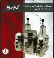 Parini 6-piece Stainless Steel Condiment Set - New In Box