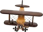 Garneck Wooden Airplane Ornaments Retro Airplane Model Vintage Airplanes Jet Miniature Airplane Glider Hand Model Plane Vintage Airplane Decor Small Model Airplane Chocolate