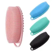 Silicone Bath Brush Body Scrub Massager Shower Back Skin Exfoliation Clean Brush