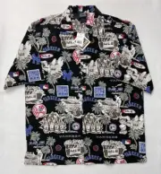 Cooperstown Collection New York Yankees Hawaiian Shirt Size XL Black MLB NEW