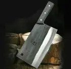 Handmade Cleaver Knife Forged Steel Wood Handle Slicing Butcher Bone Chopper Cut