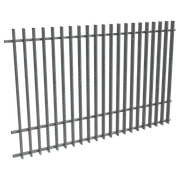 ProtectorAl 2400W x 1500H Monument Aluminium Radiator Pool Fence Panel with Mid Rail